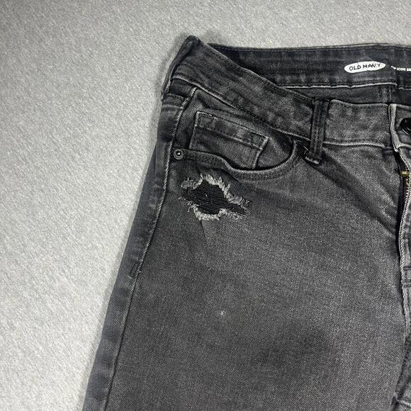Old Navy Pop Icon Sizs 6 Skinny Black Ripped Jeans Womans pants Womans old navy - Picture 5 of 9